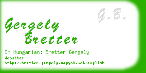 gergely bretter business card